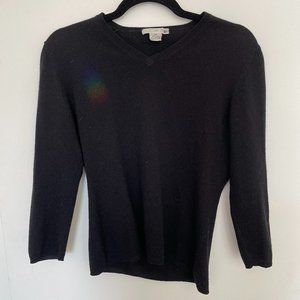 Black Barney's V Neck Sweater